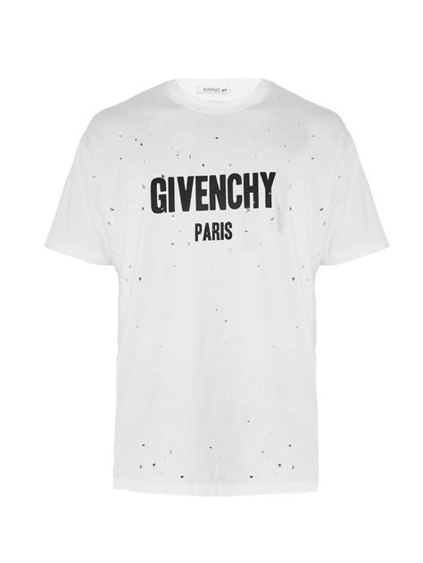 whitw givenchy tee|Givenchy t shirt men price.